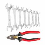GLOBUS Durable Double Open End Spanner and Combination Plier 2 Piece