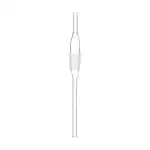 ABGILBOROSILICATE GLASS ADAPTER, AIR LEAK TUBE/GAS INLET TUBE. FIVE UNITS