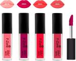 OUR BEAUTY Multicolor Kiss Proof Velvet Matte Liquid Lipstick 96, 16 Ml (Pack Of 4)