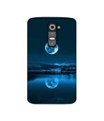 Casotec Moon At Night Design 3D Printed Hard Back Case Cover for LG G2
