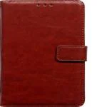 MMShopy Mobile flip cover for OPPO F3, Mobile Leather Cover (Brown)