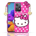 RJR Oneplus Nord CE 2 Lite (5G) Hello Kitty Back Case Cover Cute Case |Soft Silicone Rubber |with Pendant for Oneplus Nord CE 2 Lite (5G)- Pink