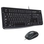 Logitech MK120 Wired USB Keyboard and Mouse Set- Black