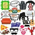 Zyozique 23 Pcs Friends Themed Photo Booth Props Friends Birthday Party Supplies