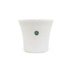 TrustBasket Plastic White Helix Tabletop Planter Pot for Home Decor 7 inch