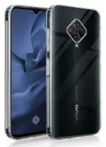 Jkobi Transparent Silicone Shock Absorbent Mobile Back Cover for Vivo Y9s