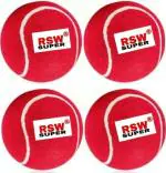 RSW Red Cricket Tennis Ball  - Pack of 4