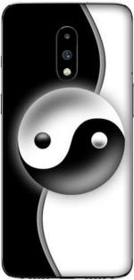 aadia One Plus 7 Matte Vinyl Ying Yang Printed Mobile Skin Sticker with Scratch Resistant Lamination
