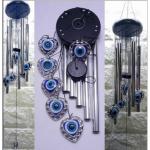 Ngt Online 5 Pipe 6 Heart Evil Eye Wind Chimes For Window Model No-w28