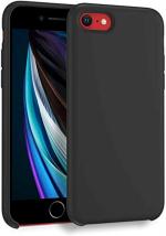 Realcase Black Silicone Shockproof Back Case For Iphone Se 2022, Iphone Se 2020, Iphone 8, Iphone 7