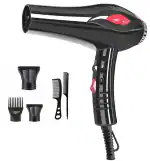 Scizzers Salon Hair Dryer,4000W Medium Blow Dryer Low Noise for Fast Drying, AC Motor with 3 Concentrator Nozzle for Constant Temperature Protecting Hair Damage -White