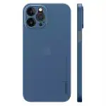 Memumi Slim Series Ultra Thin 0.3mm Back Cover Case for Apple iPhone 12 Pro Max Fingerprint and Scratch Resistant (Metalic Blue)