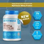 MyFitness Chocolate Whey Protein | 25g Protein per Scoop | Blend of Isolate & Concentrate with 57% Isolate | With Digestive Enzymes for Enhanced Absorption