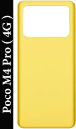 PURPLESAVVY Yellow Plastic Back Panel For Poco M4 Pro 4G