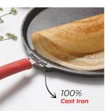 Grancast Cast Iron Dosa Pan| Dosa Tawa| 11.2-inch Pre-seasoned Cast Iron Pan