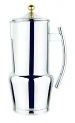 Prabha Steel Wave Water Jug, 2L Capacity - Stylish Design, Perfect for Home & Kitchen | Water Jug | Stainless Steel Water Jug | Large Premium Water Jug | Designer Water Jug | Jug with Lid | Jug with Handle | Modern Water Jug