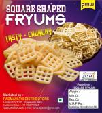 Pmw - Square Shaped Papad - Fryums - 500 Grams - 15 Grams Fryums Masala Free