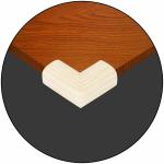 Safe-o-kid High Qualityhigh Density L-Shaped Large Extra Thick Nbr Corner Cushions - Cream Texture Pack of 12