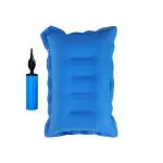 SHIVAM CART Sleeping Inflatable Air Pillow with pump Soft Comfort Ultralight Portable Neck Pillow for Travel Flight Bus and Office for Men and Women (Multi Color) (Pack of 1)