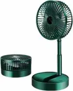 LEAFFYBEZZ Mini Foldable USB Rechargeable Desk Fan Electric Desktop Fan Adjustable & Portable for Travel Silent Table Top Personal Fan for Bedside Office Table, Home, Kichen (Color may change)