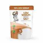 Lunn 50% Low Sodium Desert (Rajasthani) Salt | Rich in Minerals | High in Taste | Vegan Certified & Free from microplastics | 1 Kg Pouch