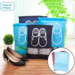 Homeleven Portable Travel Shoe Tote Bags Shoe Pouch Shoe Cover Organizer Drawstring Bags Shoe Packing Bags Pack of 8 - Multicolor