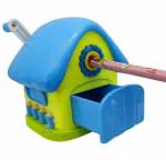 Kunya House Shaped Pencil Sharpener, Cute Design Super Point Manual Pencil Sharpener for School stationary and Gift for Kids (Random Colour) Pack of 1
