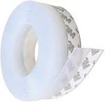 Crevizon 3m Door Strip Bottom,Draught Exclude Tape for Waterproof, Windproof Dust Proof,Sound Insulation(3 Meter /45 mm)