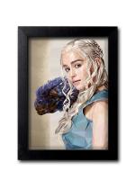 Blue Nexus Game Of thrones Daenerys Targaryen Wall Poster with Wall Frame Room Art Painting Collection A4 size 10x13