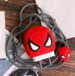 PunnkFunnk Cute Cartoon Protective Case for iPhone 18W & 20W USB-C Adapter Charger Cable, Unique Design Funny 3D Cartoon Charger Cover Cable Protector for iPhone Fast Charger Spiderman (Red)