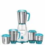 QUALET Sapphire 5 Jar 750 Watts Mixer Grinder (5 Jars, White & Blue)