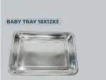 Nagaich Instrument Stainless Steel Baby Tray without Cover, Size - 18X12X3