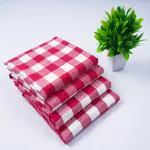 Woven Home Deigns Red Gingham Check Cotton Kitchen Napkin 18