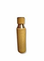 Arola Bamboo Crafts Leak-Proof Brown Round Stainless Steel Water Bottle - 1 L 32 x 6 x 28 cm 600 gm