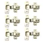 BTL Premium Concealed Hinge - Slide On Short Arm Hinges(50,000 Cycle Tested) (48 Hour Salt Tested)(Material-Iron)(Finish: Cu-Nickel Plating) (Pack of 3 Pair)(BAHP-SA-8)
