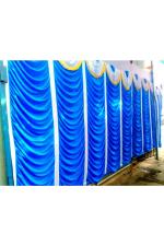 Ayushkacrafts Firoze and White Bright Cloth Parda Wall Decor