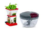 First Front Stainless Steel Chilly Cutter Cutter With Plastic Handy Chopper and Slicer for Fruits,Vegetables, Nuts, Herbs,Onions and Salad - Dori Chopper and (Multicolour, Pack of 2)