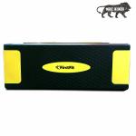 FirstFit Exercise Step Platform Aerobic Stepper Bench with Screw-Free Design Skipping Rope, Fitness Equipment Workout Deck with Adjustable Riser Height and PVC Jump Rope for Workout & Gym (Grey, Assorted Rope)Black & Yellow