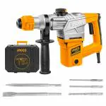 INGCO RH10508 Rotary Hammer 950 RPM 3 Functions Drill Chisel Heavy Duty Grip Handle Concrete Metal and Woodworking for Home & Industrial Use
