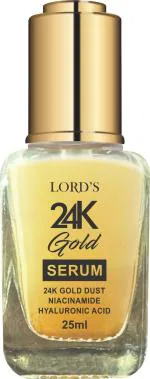 Lord's Homeopathic Laboratory Private Limited 24 Karat Gold Serum 24K Gold Dust Niacinamide Hyaluronic Acid 25ml