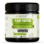 Rooted Plant Protein powder, 24gm protein from Pea, Super Mushrooms, Brown Rice, Spirulina & | Probiotics, Enzymes, Super mushrooms |500 gm | Choclate flavour (USA FDA Registered Facility)