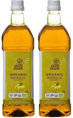 Phalada Pure & Sure Organic Mustard Oil | Cold Pressed Mustard Oil for Cooking | Healthy Mustard Oil, No Trans Fats, 1L x pack of 2 Incomplete