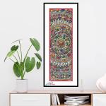 MAMTA DEVI ART AND CRAFT_Framed Godna Madhubani Art Painting for Home & Office Wall Art Decor | Traditional Madhubani Art