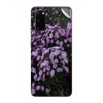 GADGETSWRAP Printed Vinyl Skin Sticker for Samsung Galaxy S20 - tilt shift photo of purple petaled flowers