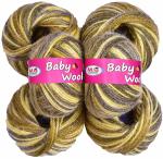 M.G Enterprise Wool Yarn, Premium dieciseis Mustard Pack of 6 pc 25 gm each