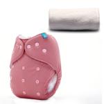 Bumberry Mauve Reusable Cloth Pocket Diaper With 3-Layer Microfiber Insert For Babies (3-36 M)