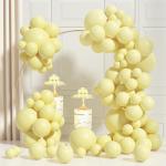 Party Propz Yellow Rubber Pastel Balloons (Set Of 50)