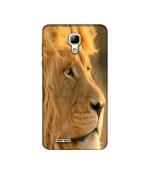 Casotec Lion Design Printed Silicon Soft TPU Back Case Cover for Micromax Bolt Selfie Q424