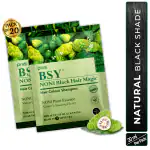 BSY Noni Black 5 Minutes Hair color shampoo (20ml x 20 Sachets), Ammonia Free, Noni Fruit Hair Dye