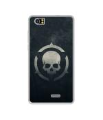 Casotec Skull Pattern Print DesignPrinted Silicon Soft TPU Back Case Cover for Lava V2s